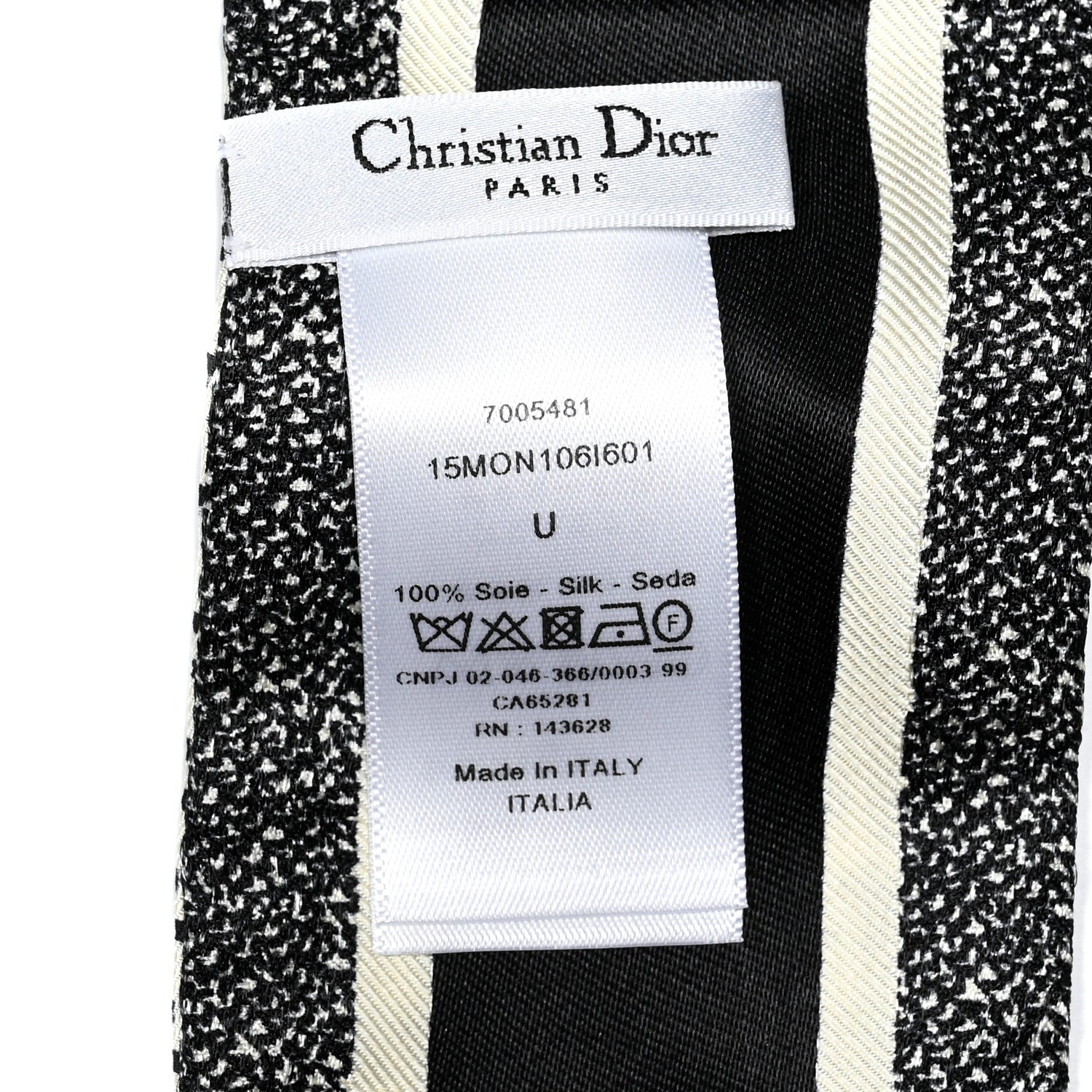 Christian Dior Silk 30 Montaigne Mitzah Scarf Black White 2 of 3