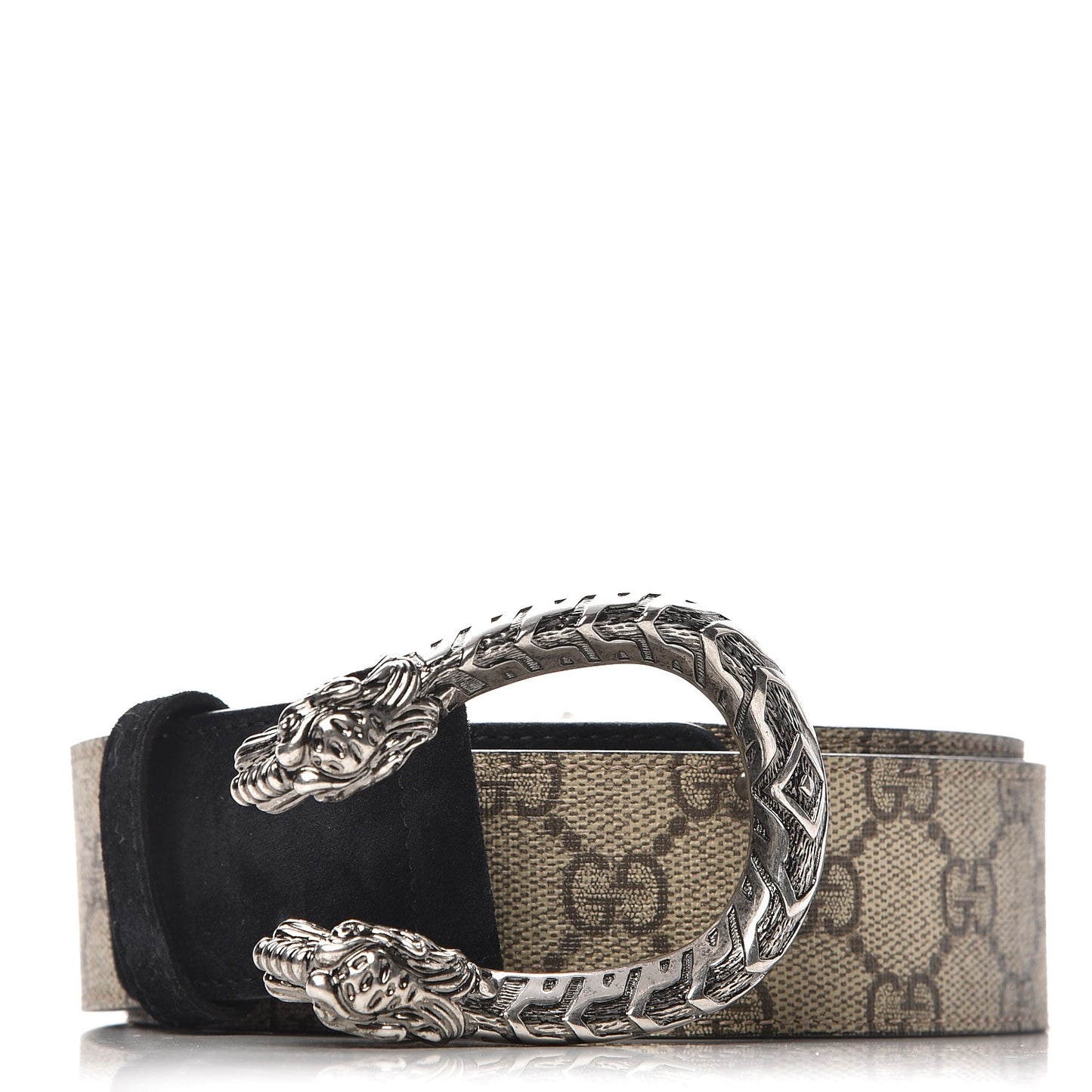 GG Supreme Monogram Suede Dionysus 40mm Belt 95 38 Beige Black