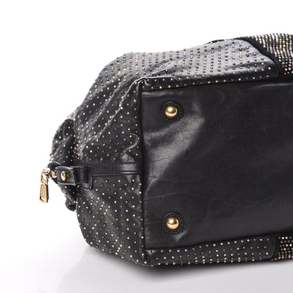 Saint Laurent Calfskin Rock Studded Easy Sac Black 9 of 14
