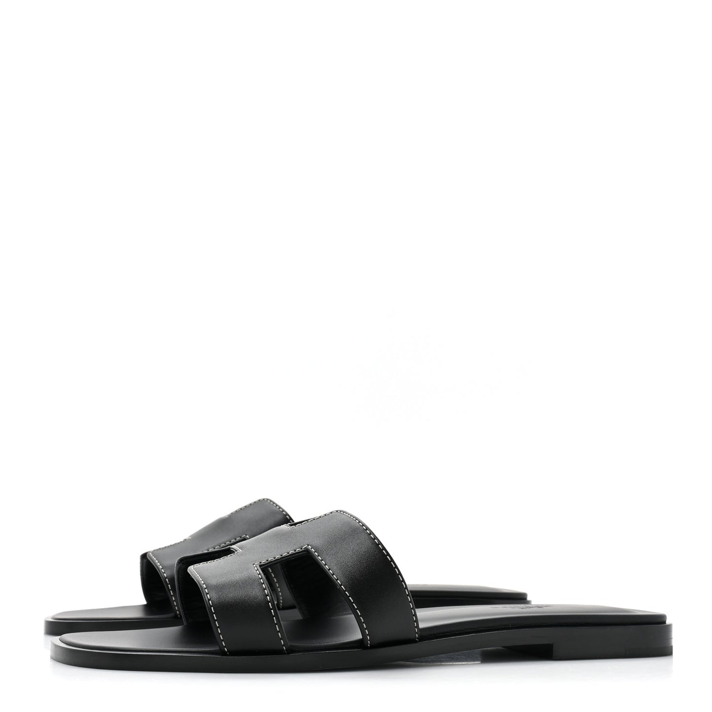 Box Calfskin Oran Sandals 38.5 Black