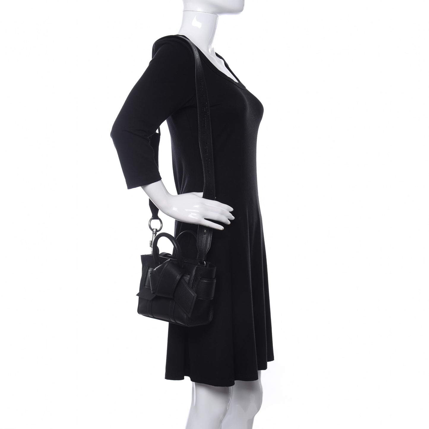 x ACNE STUDIOS Grained Calfskin Musubi Bayswater Satchel Black