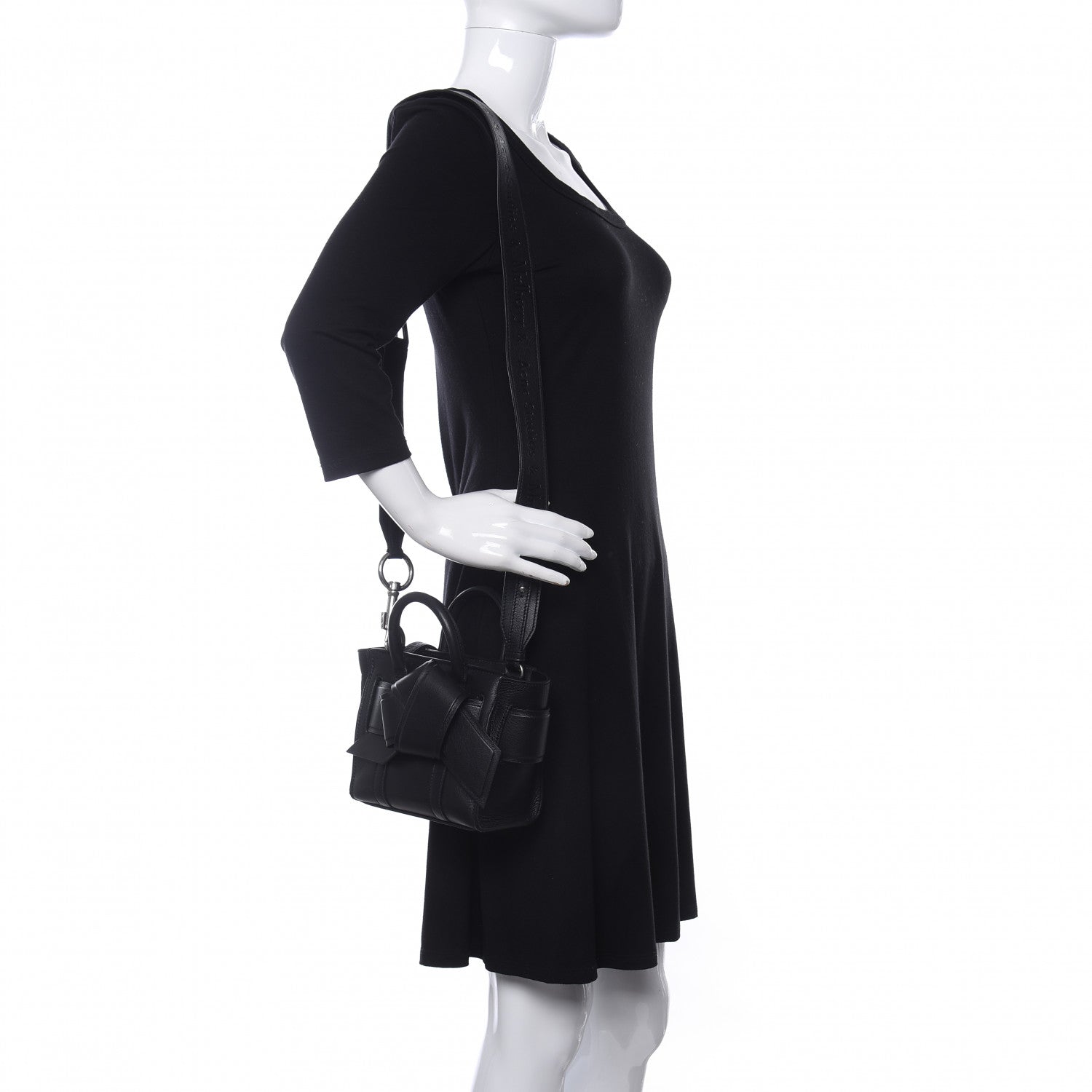 Mulberry x ACNE STUDIOS Grained Calfskin Musubi Bayswater Satchel Black 2 of 9
