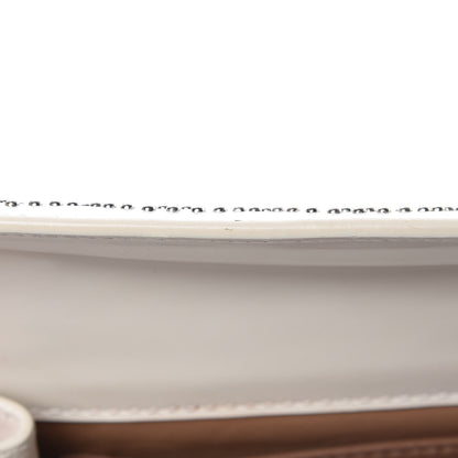 Alaia Calfskin Arabesque Studded Clutch White 7 of 11