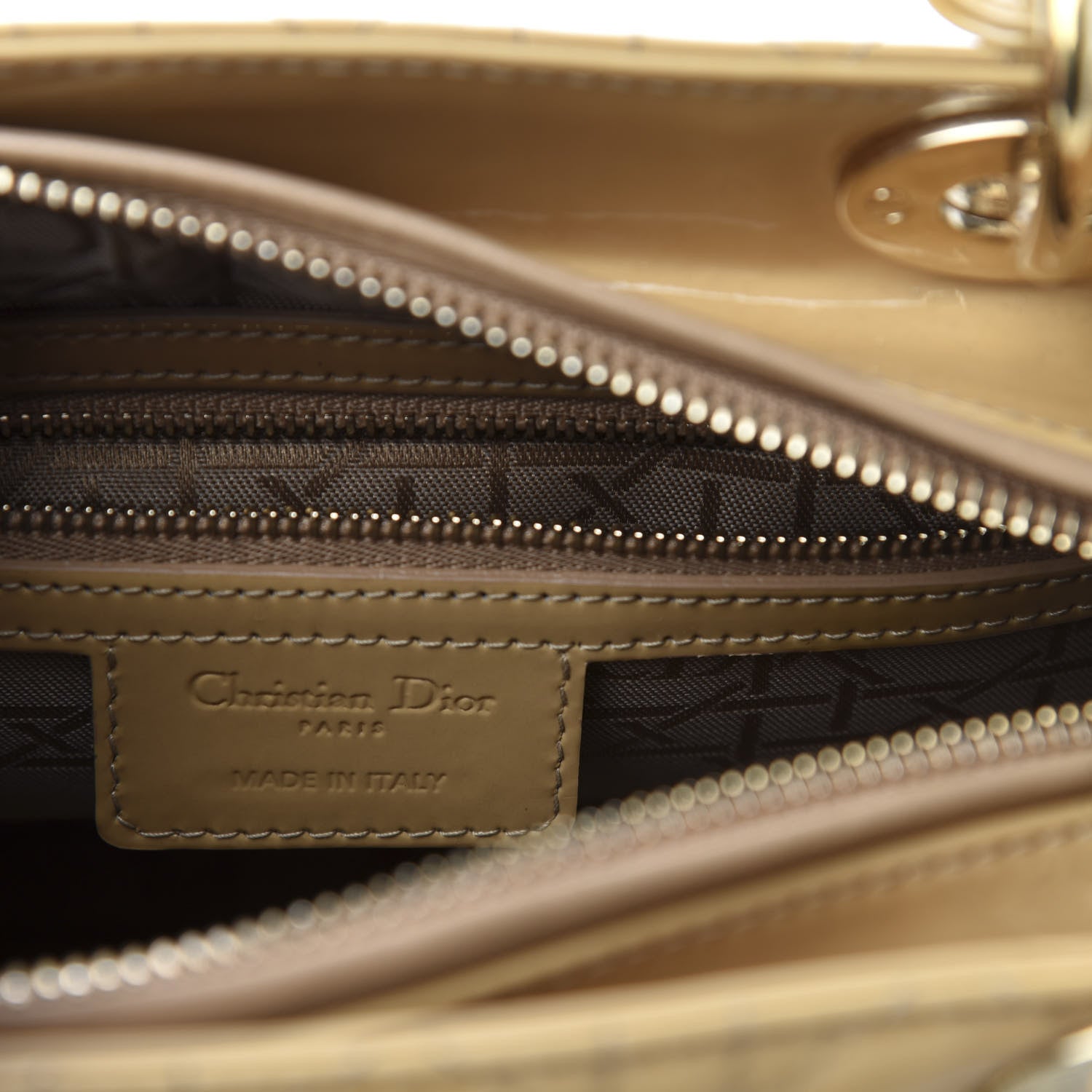 Christian Dior Patent Cannage Medium Lady Dior Beige 8 of 10