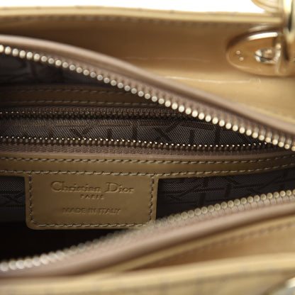 Christian Dior Patent Cannage Medium Lady Dior Beige 8 of 10