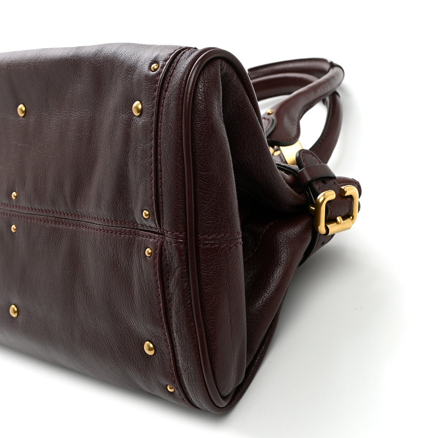 Calfskin Medium Paddington Satchel Grenat