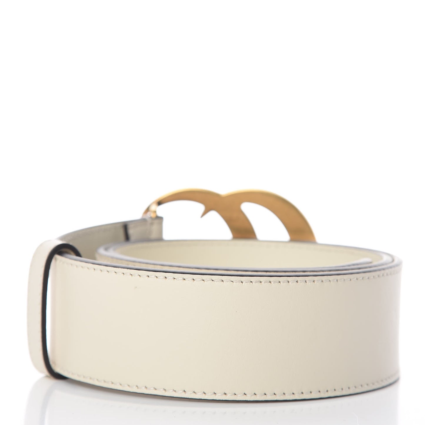 Calfskin Double G 40mm Belt 75 30 Mystic White