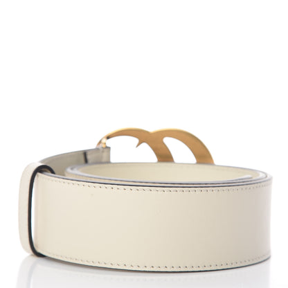 Gucci Calfskin Double G 40mm Belt 75 30 Mystic White 3 of 8
