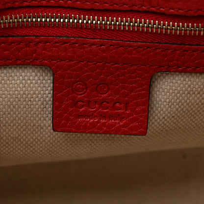 Gucci Pebbled Calfskin Medium Soho Flap Crossbody Vibrant Red 6 of 10
