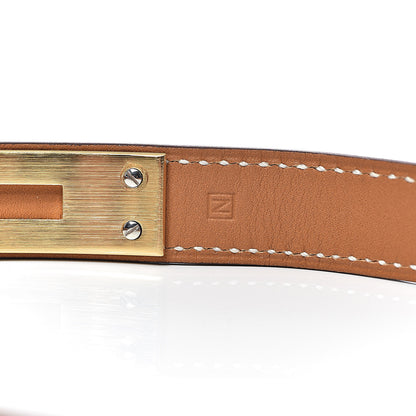 Hermes Stainless Steel Barenia 20mm Kelly Cadena Double Tour Quartz Watch Fauve 5 of 7
