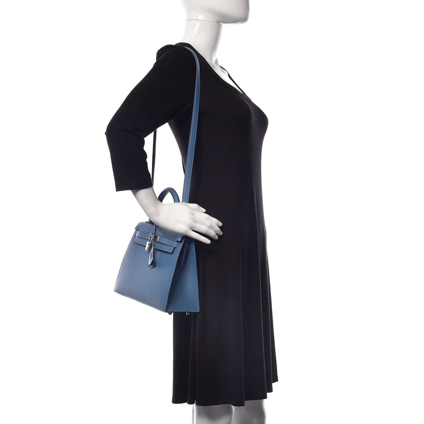Epsom Kelly Sellier 25 Bleu Azur