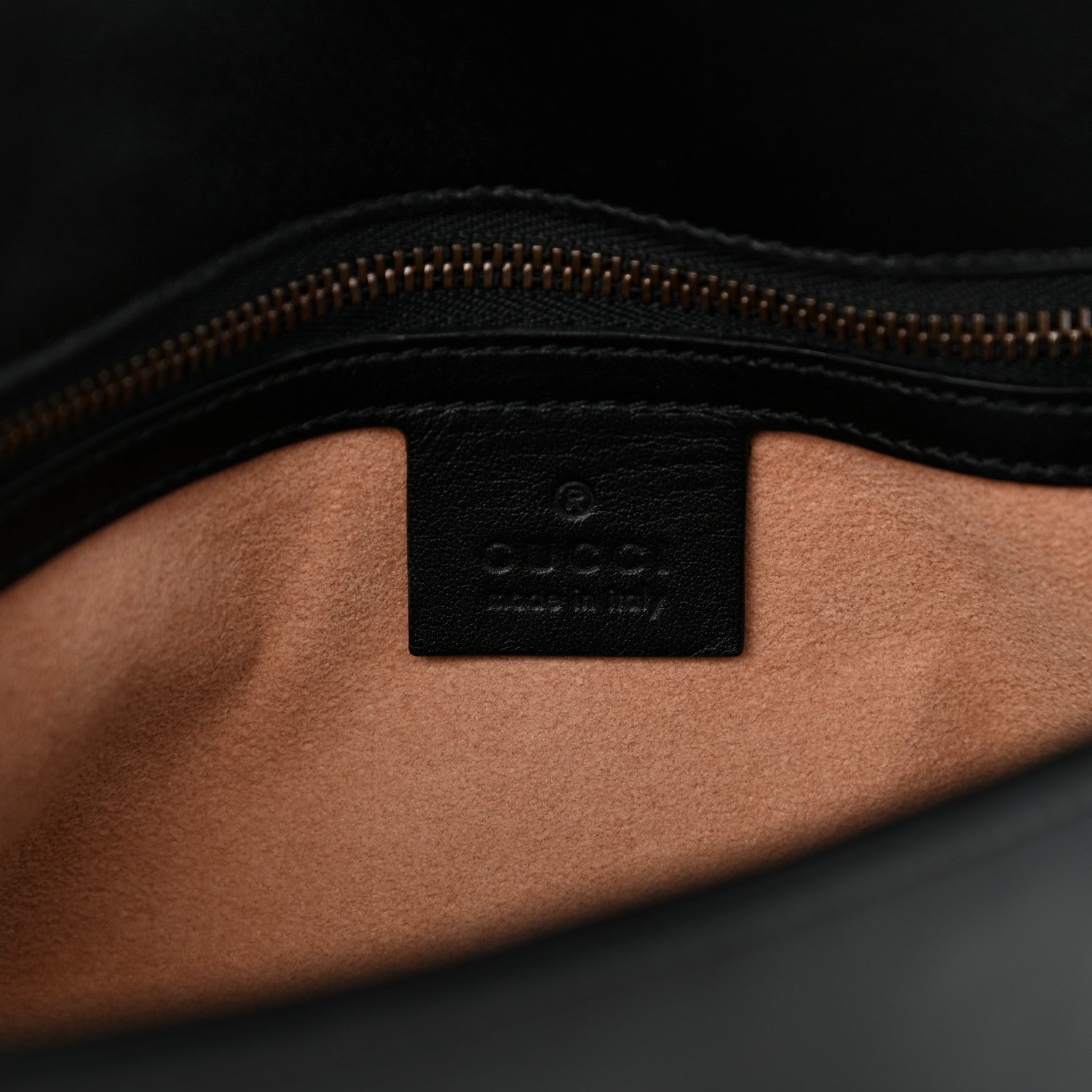 Gucci Calfskin Matelasse Small GG Marmont Shoulder Bag Black 6 of 12