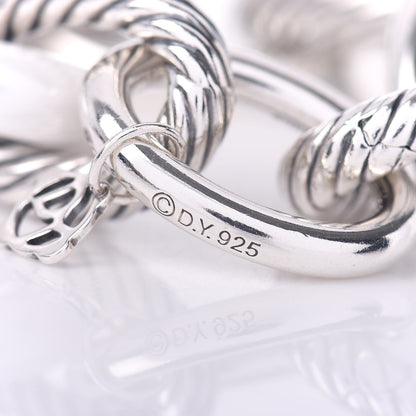 David Yurman Sterling Silver White Ceramic 17mm Extra Large Oval Link Bracelet 4 of 4