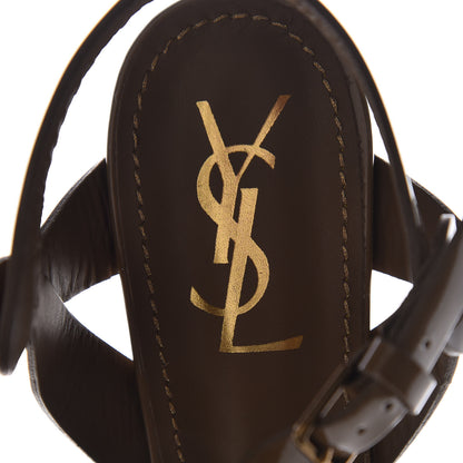 Saint Laurent Patent Tribute 75 Platform Sandals 41 Camel 7 of 10