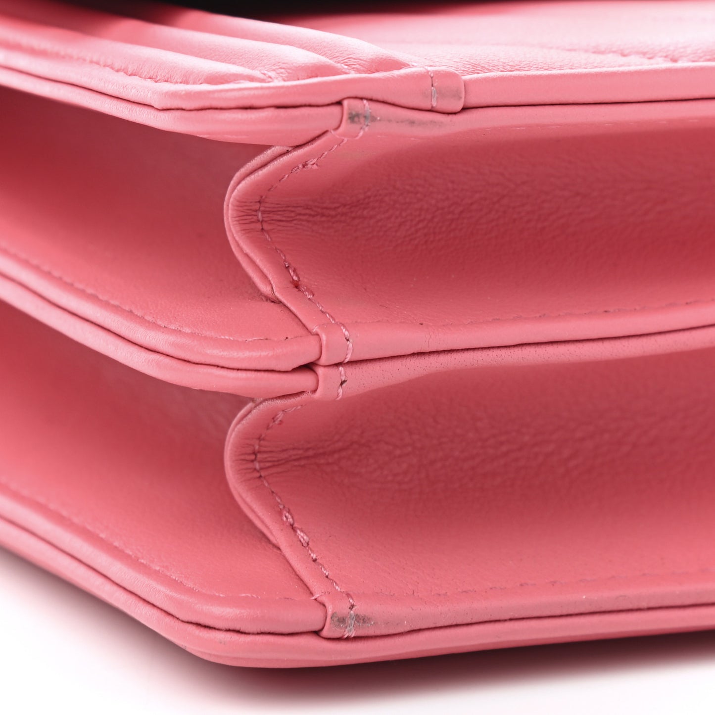 Calfskin Chevron North South Boy Flap Pink