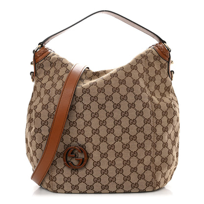 Gucci Monogram Medium Brick Lane Hobo Brown 1 of 12