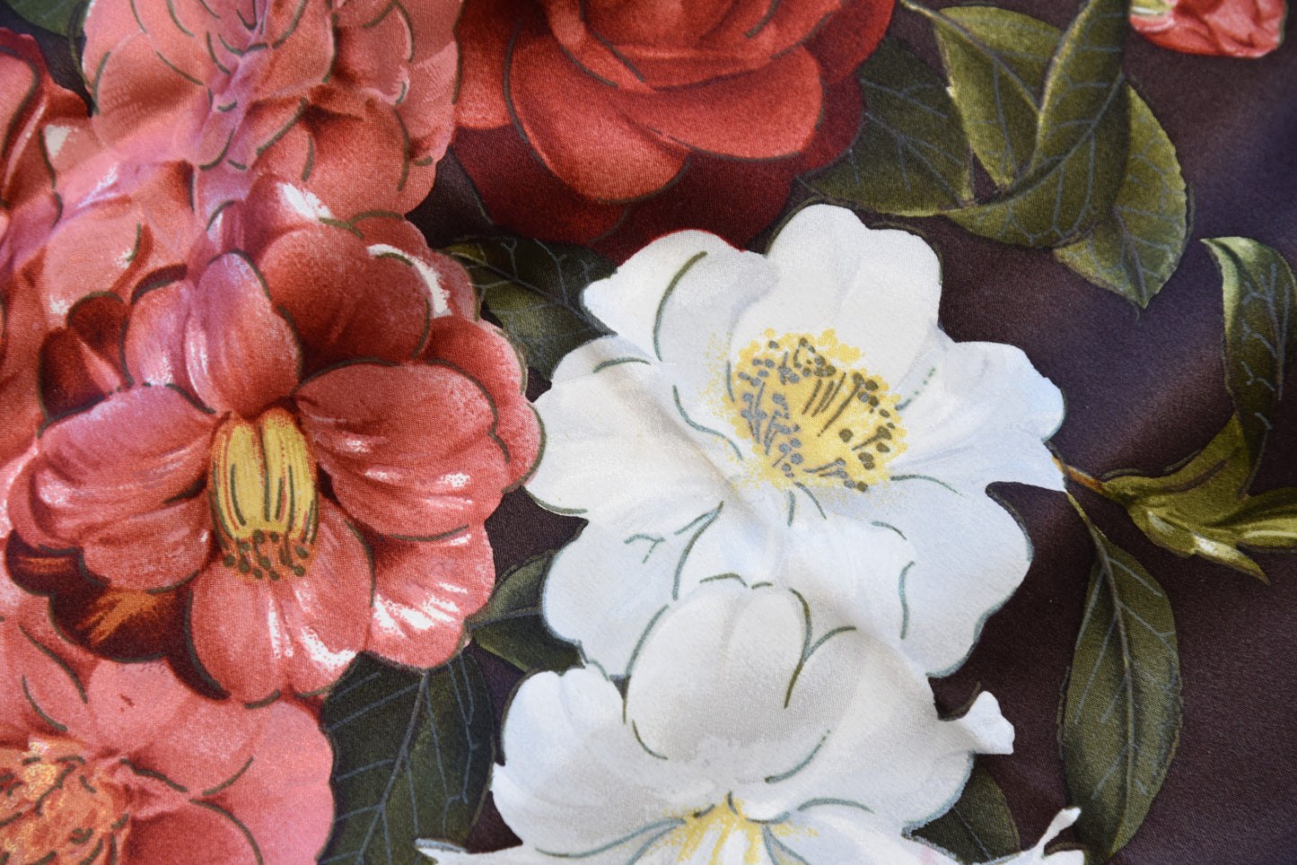 Silk CC Flower Square Scarf Multicolor