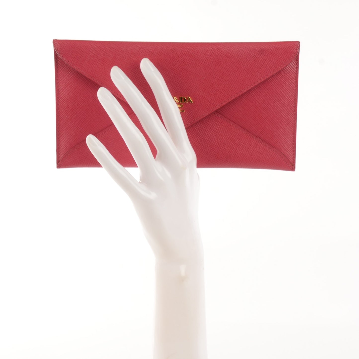 Saffiano Metal Envelope Wallet Peonia