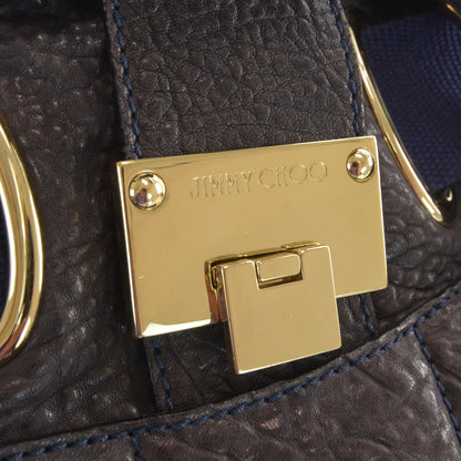 Jimmy Choo Drummed Leather XL Ramona Navy 5 of 7