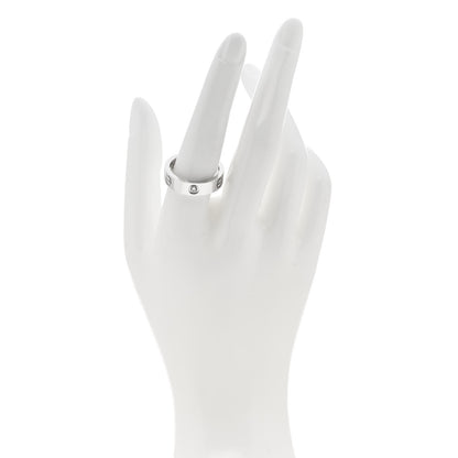 Cartier 18K White Gold 3 Diamond 5.5mm LOVE Ring 58 8.5 2 of 5