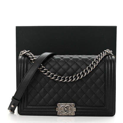 Chanel Caviar Quilted New Medium Boy Flap Black 11 of 11