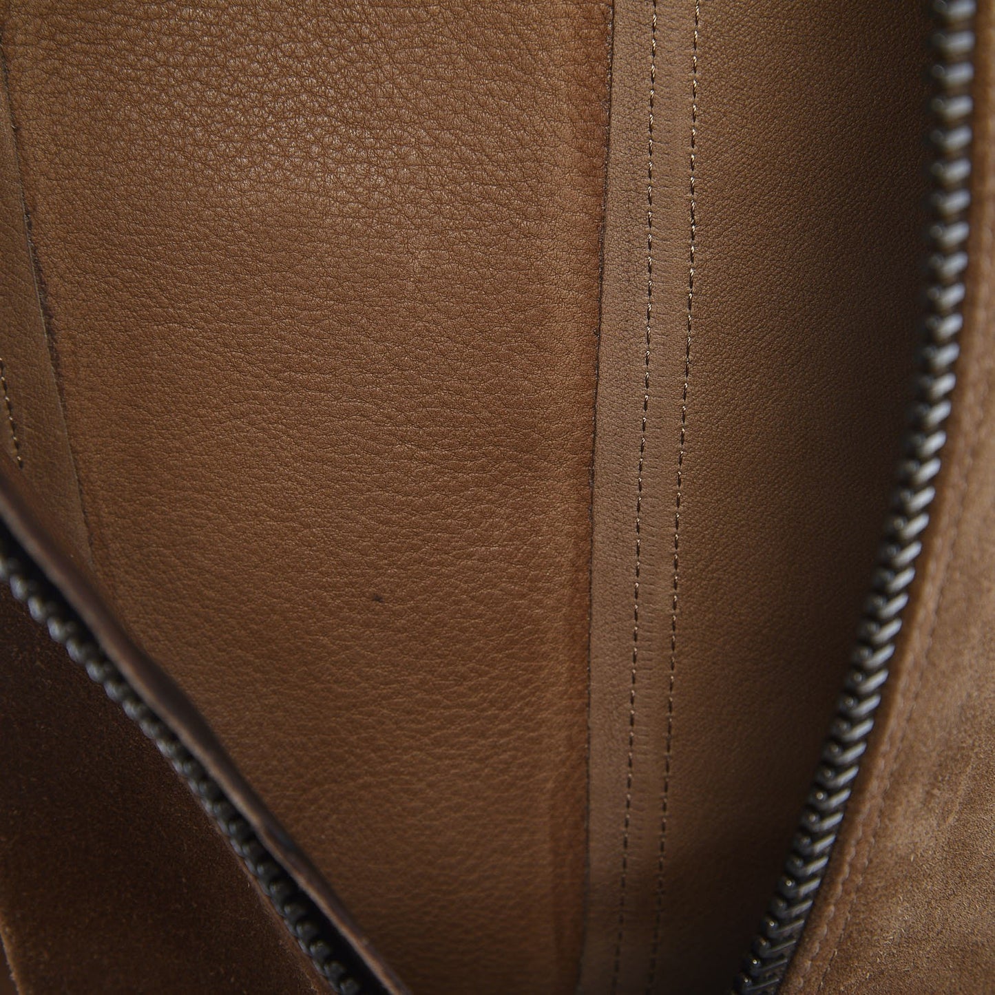 Suede Zip Knee High Boots 38 Natural
