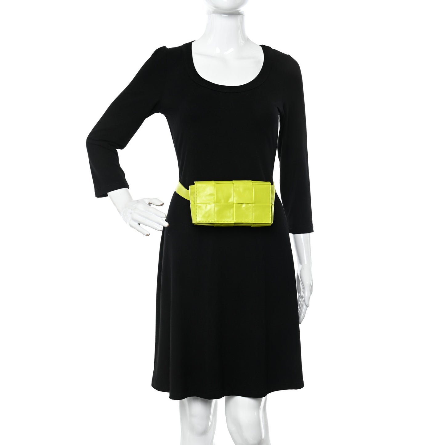Paper Calfskin Intreccio Cassette Belt Bag Kiwi