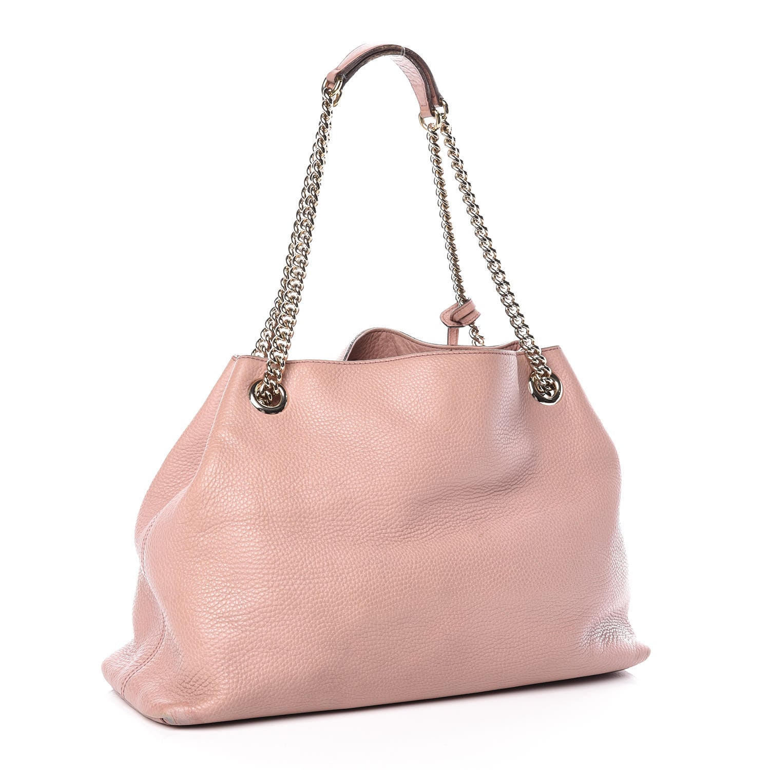 Gucci Pebbled Calfskin Medium Soho Chain Shoulder Bag Dark Cipria 3 of 13