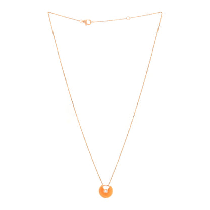 Cartier 18K Pink Gold Diamond Carnelian XS Amulette de Cartier Pendant Necklace 3 of 5