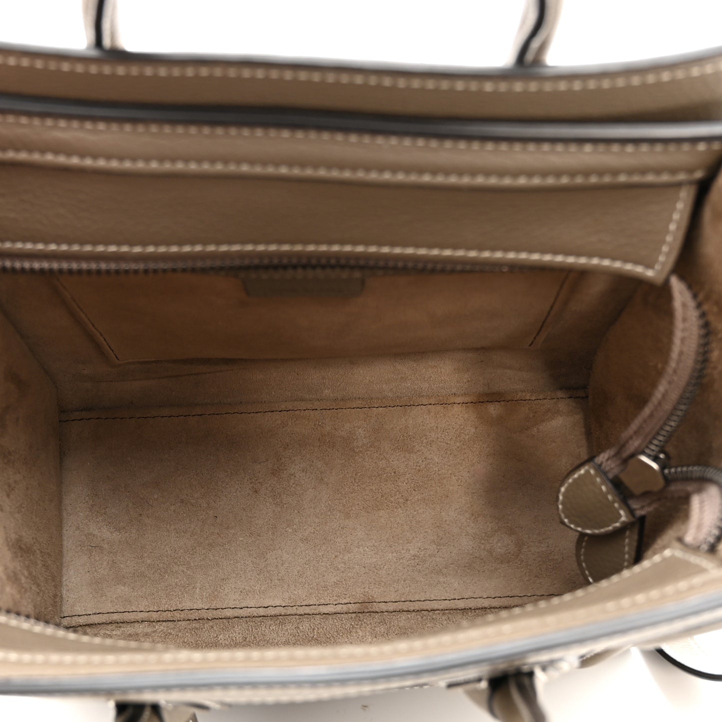 Drummed Calfskin Nano Luggage Souris