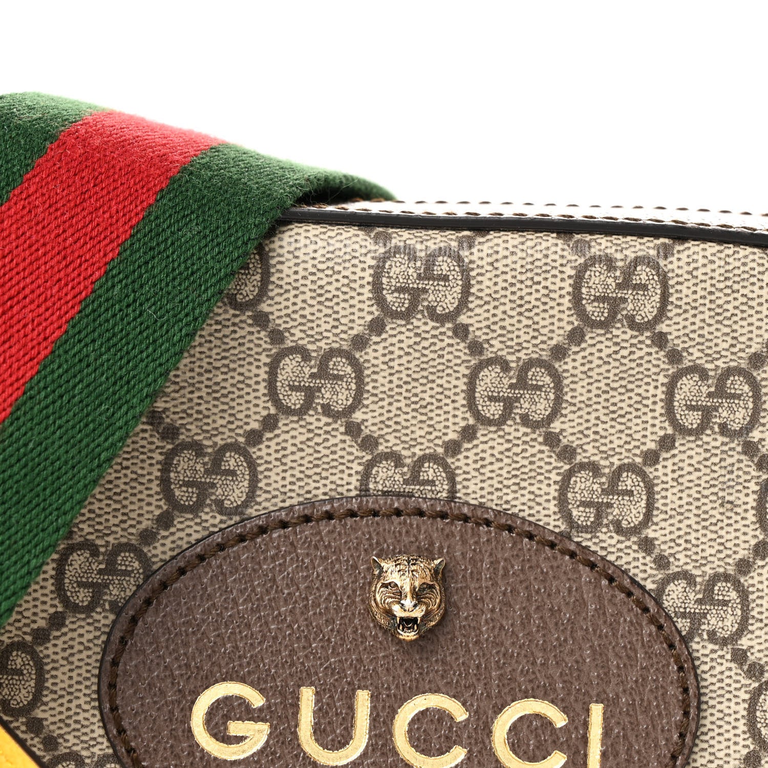 Gucci GG Supreme Monogram Web Neo Vintage Shoulder Bag Beige New Acero Crop 8 of 11