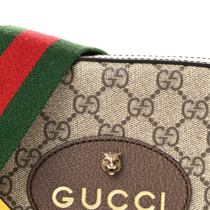 Gucci GG Supreme Monogram Web Neo Vintage Shoulder Bag Beige New Acero Crop 8 of 11