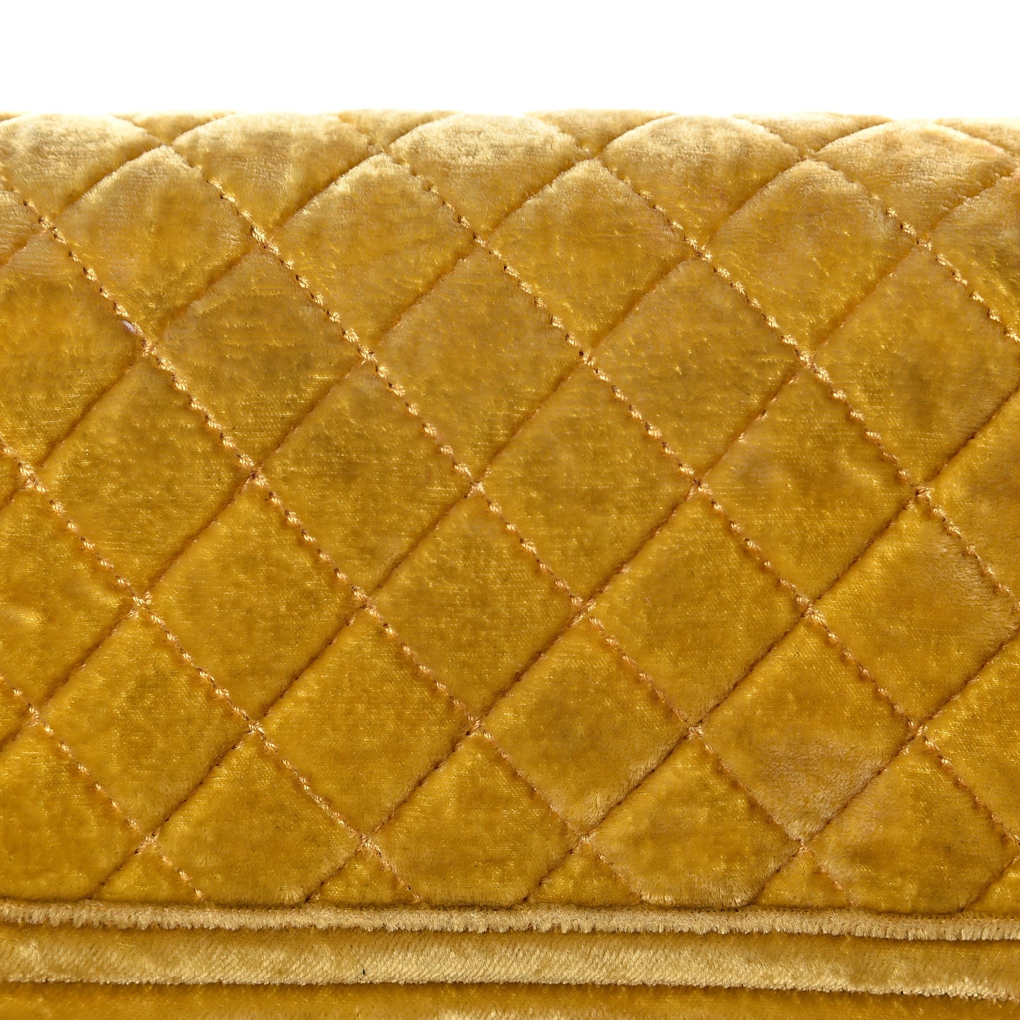 Velvet Quilted Small Boy Flap Yellow
