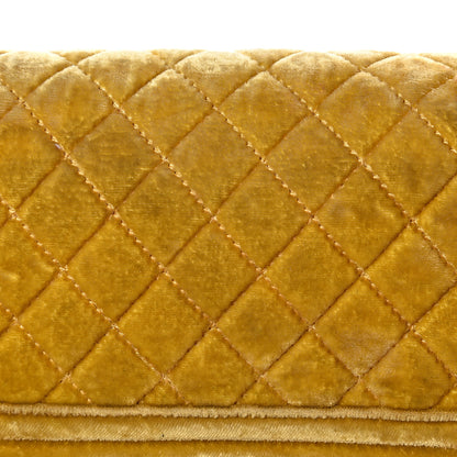 Chanel Velvet Quilted Small Boy Flap Yellow 14 of 17