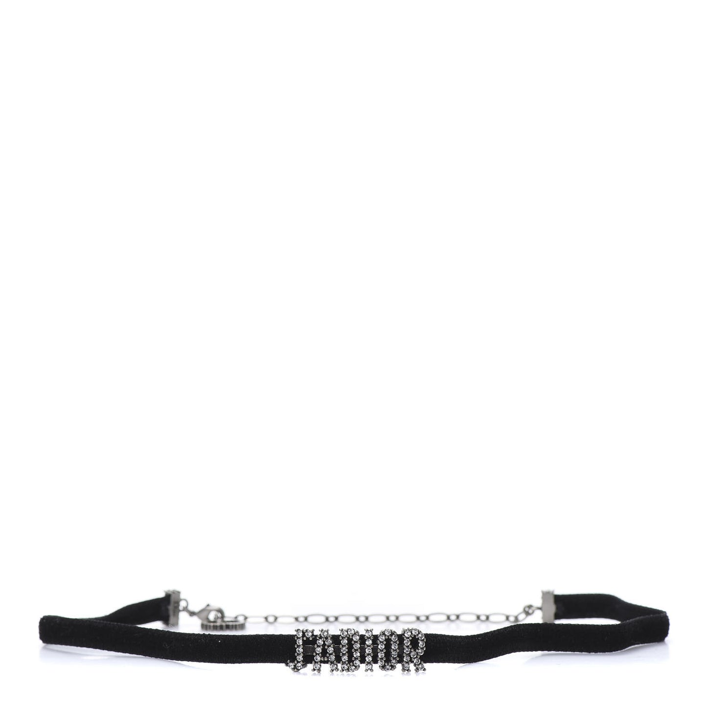 Velvet Crystal J’Adior Choker Necklace Black
