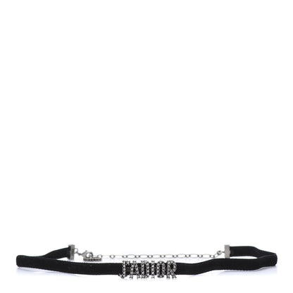 Christian Dior Velvet Crystal J’Adior Choker Necklace Black 1 of 5