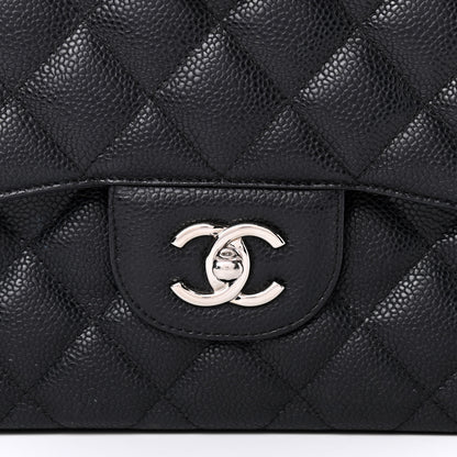 Chanel Caviar Quilted Jumbo Double Flap Black 12 of 18