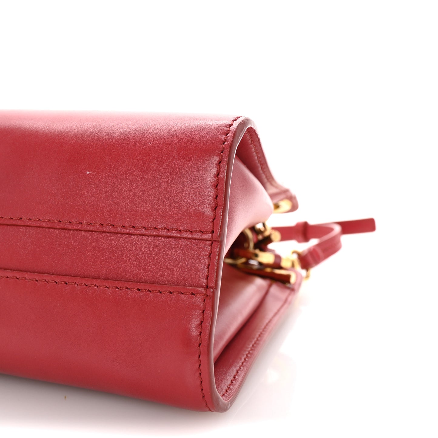 Shiny Calfskin Mini Annie Shoulder Bag Dreamy Red