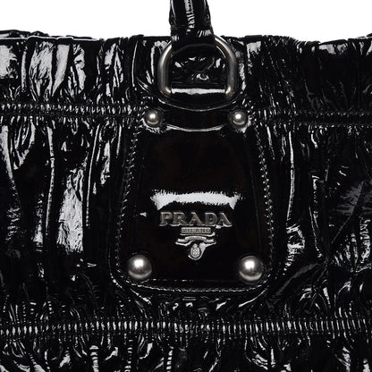 Prada Vernice Gaufre Tote Black 8 of 8