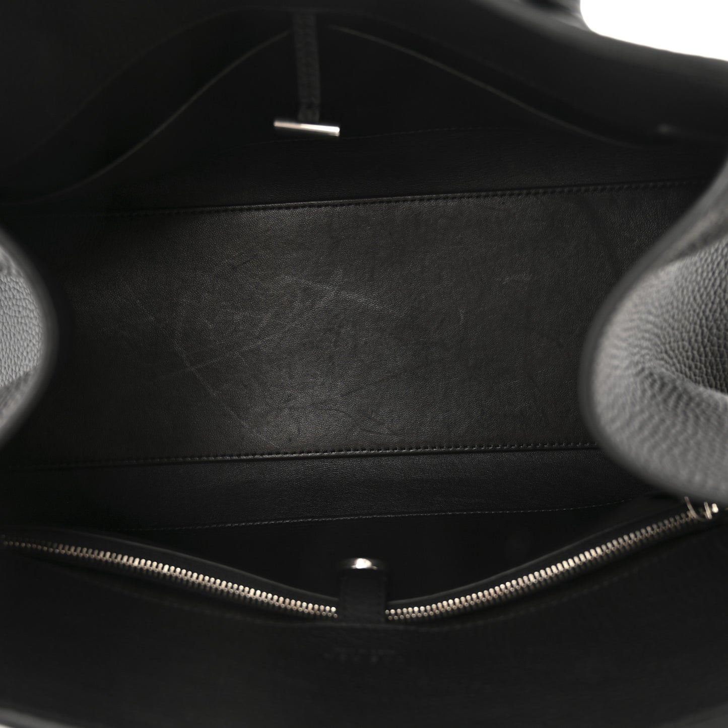 Grained Calfskin Margaux Shoulder 12 Black