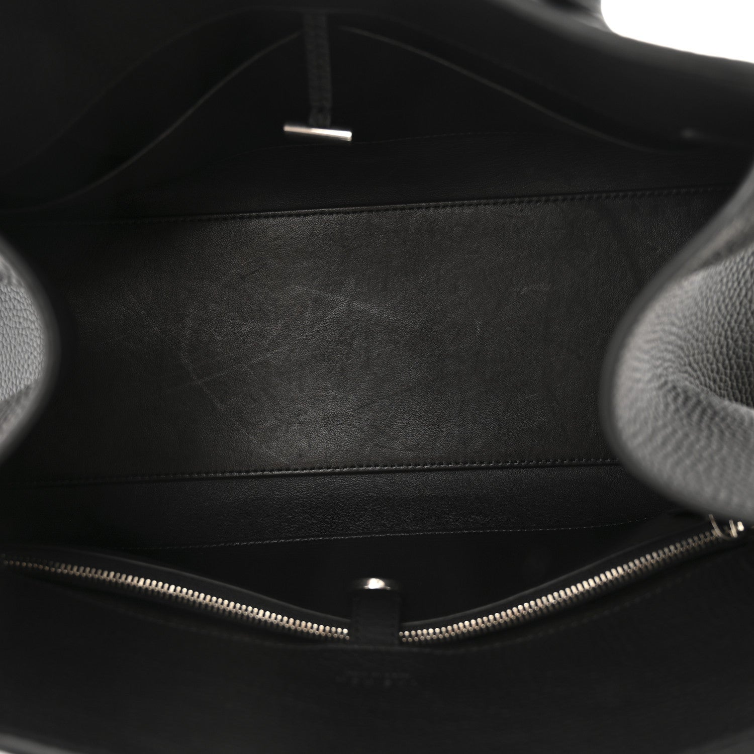 The Row Grained Calfskin Margaux Shoulder 12 Black 5 of 11
