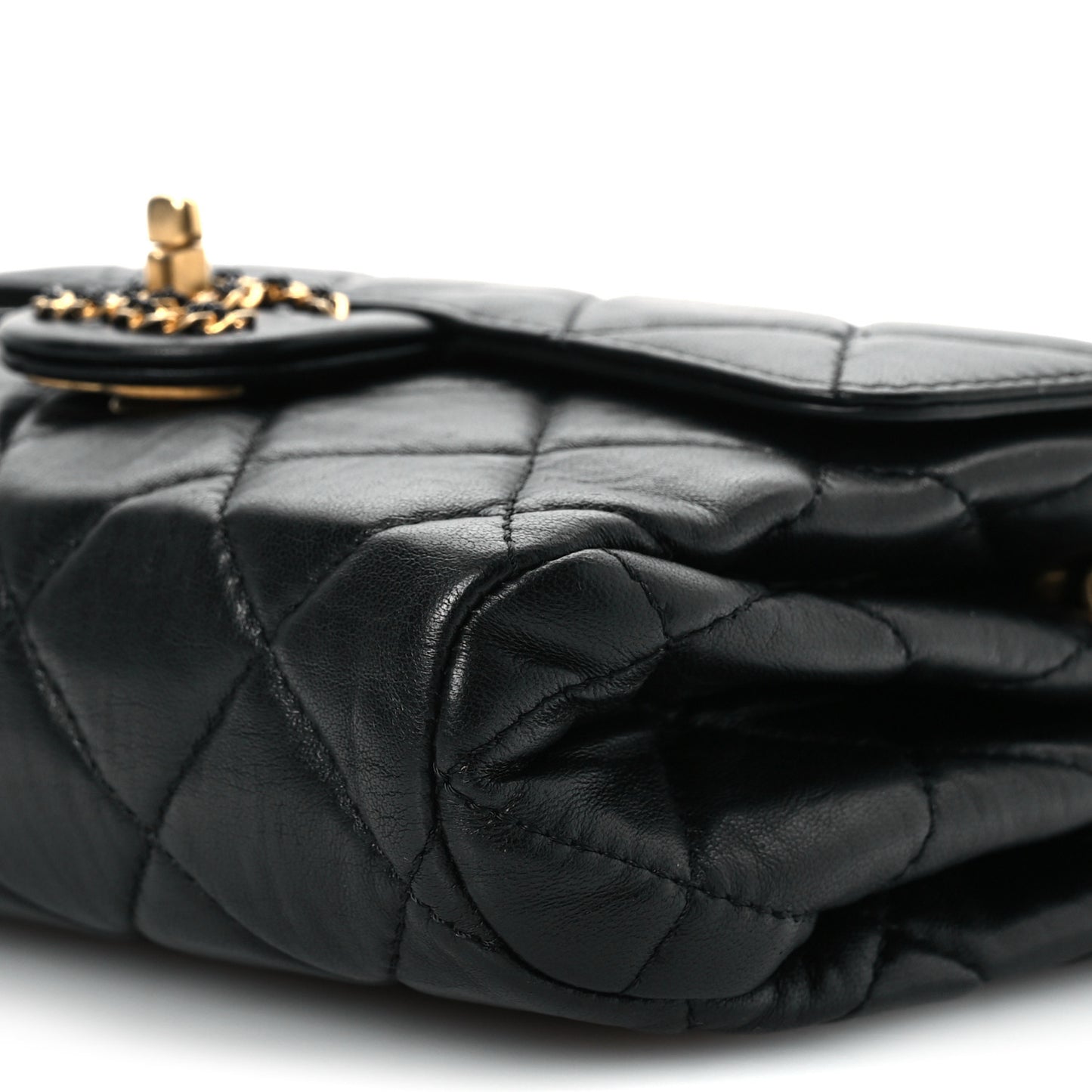Lambskin Quilted Chanel Square Flap Black