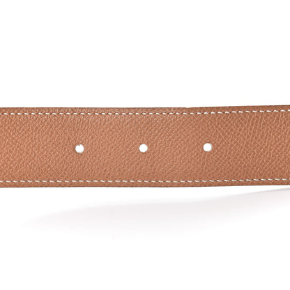 Hermes Box Courchevel 32mm H Belt 70 Bleu Marine Gold 5 of 8