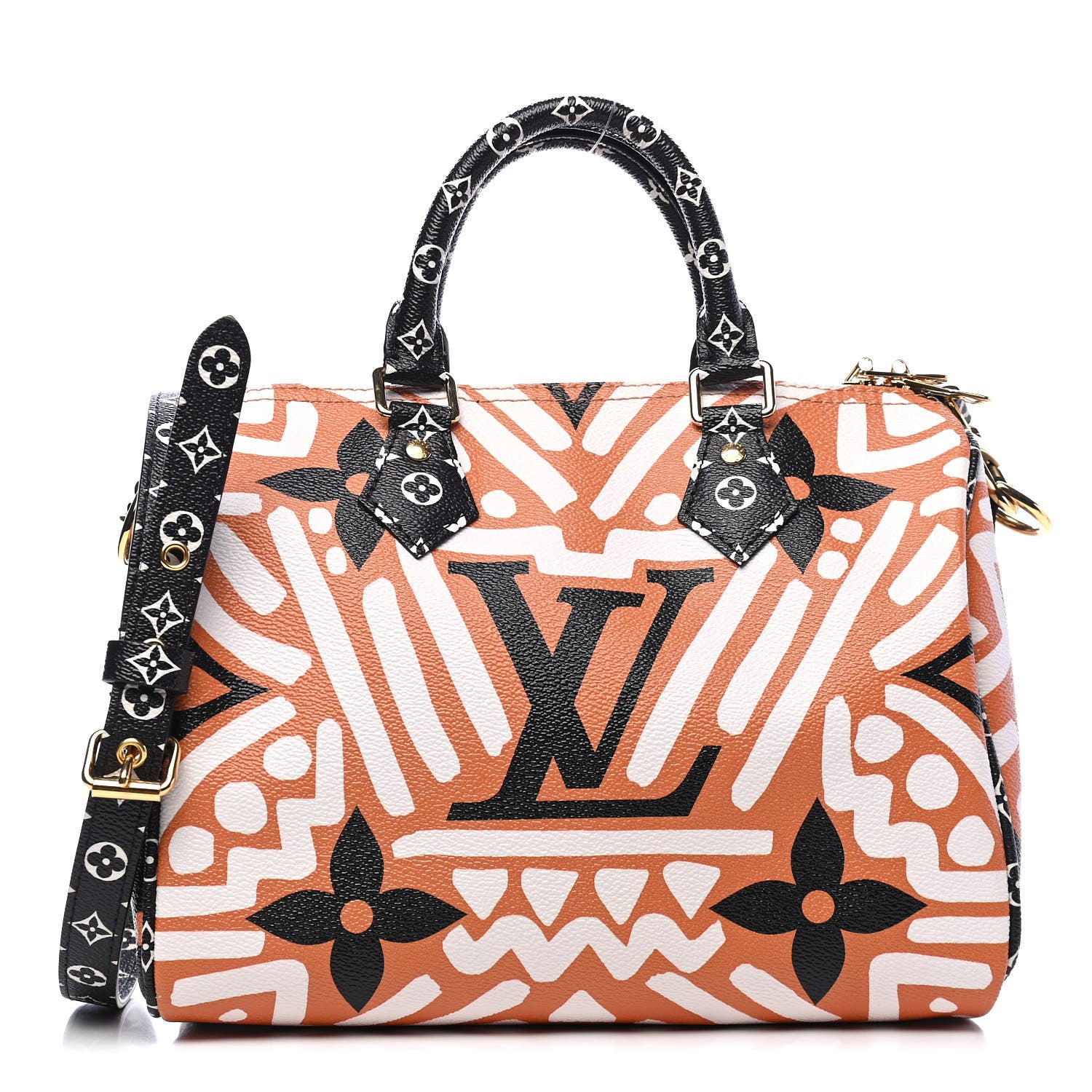 Louis Vuitton Monogram Giant Crafty Speedy Bandouliere 25 Creme Caramel 1 of 9