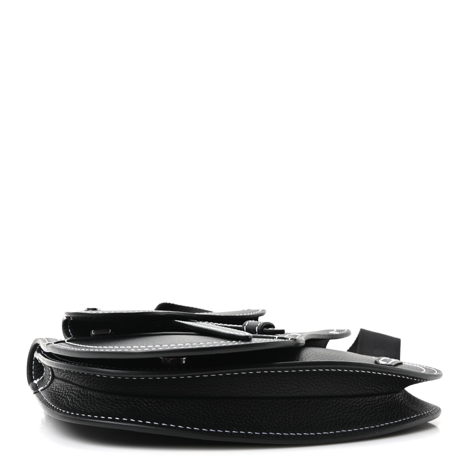 Christian Dior X KAWS Grained Calfskin Saddle Pouch Black 1981236