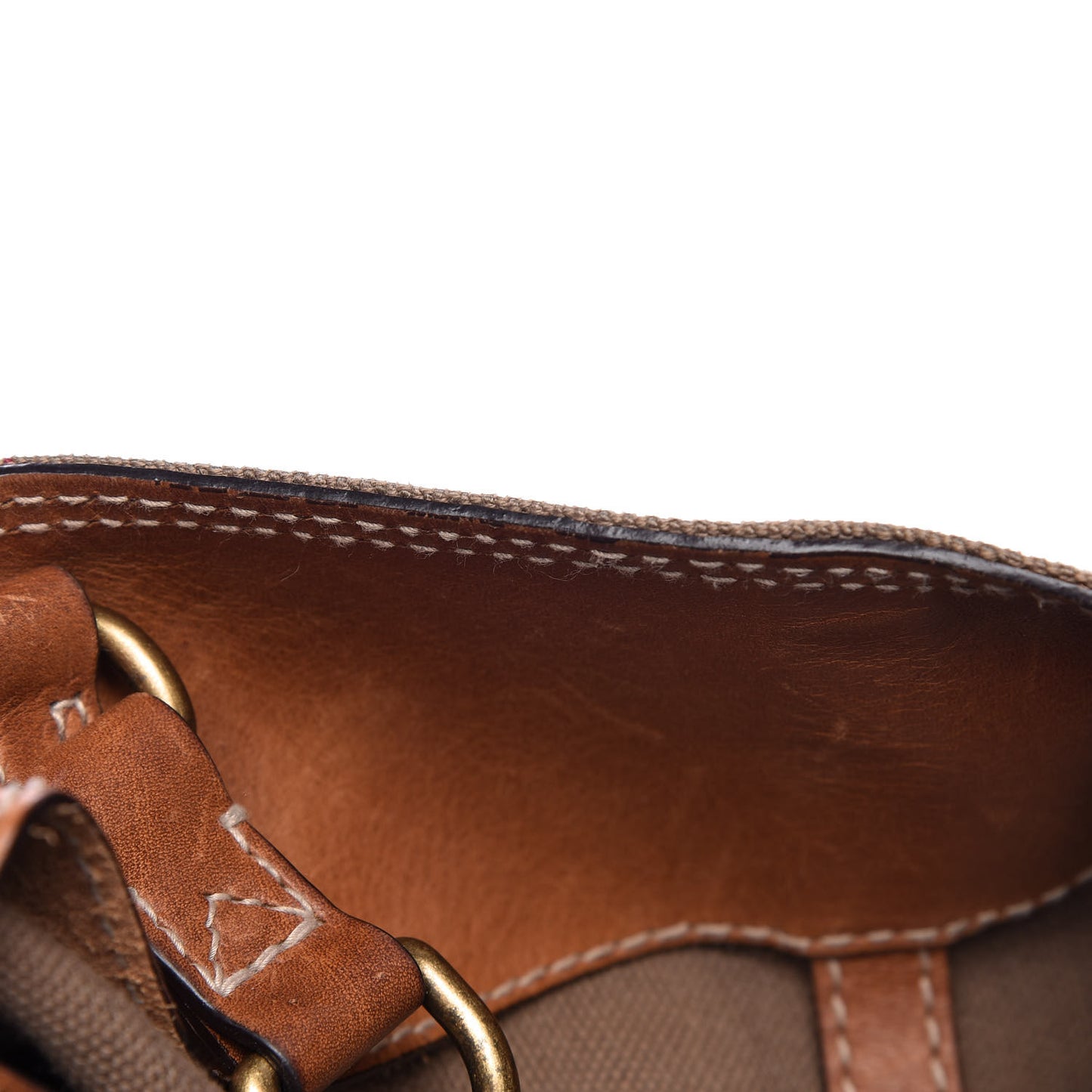 Canvas Mega Check Medium Ashby Hobo Saddle Brown