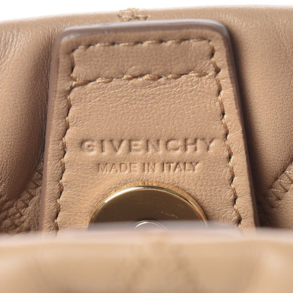 Givenchy Lambskin Quilted Mini GV Bucket Bag Beige Camel 8 of 11