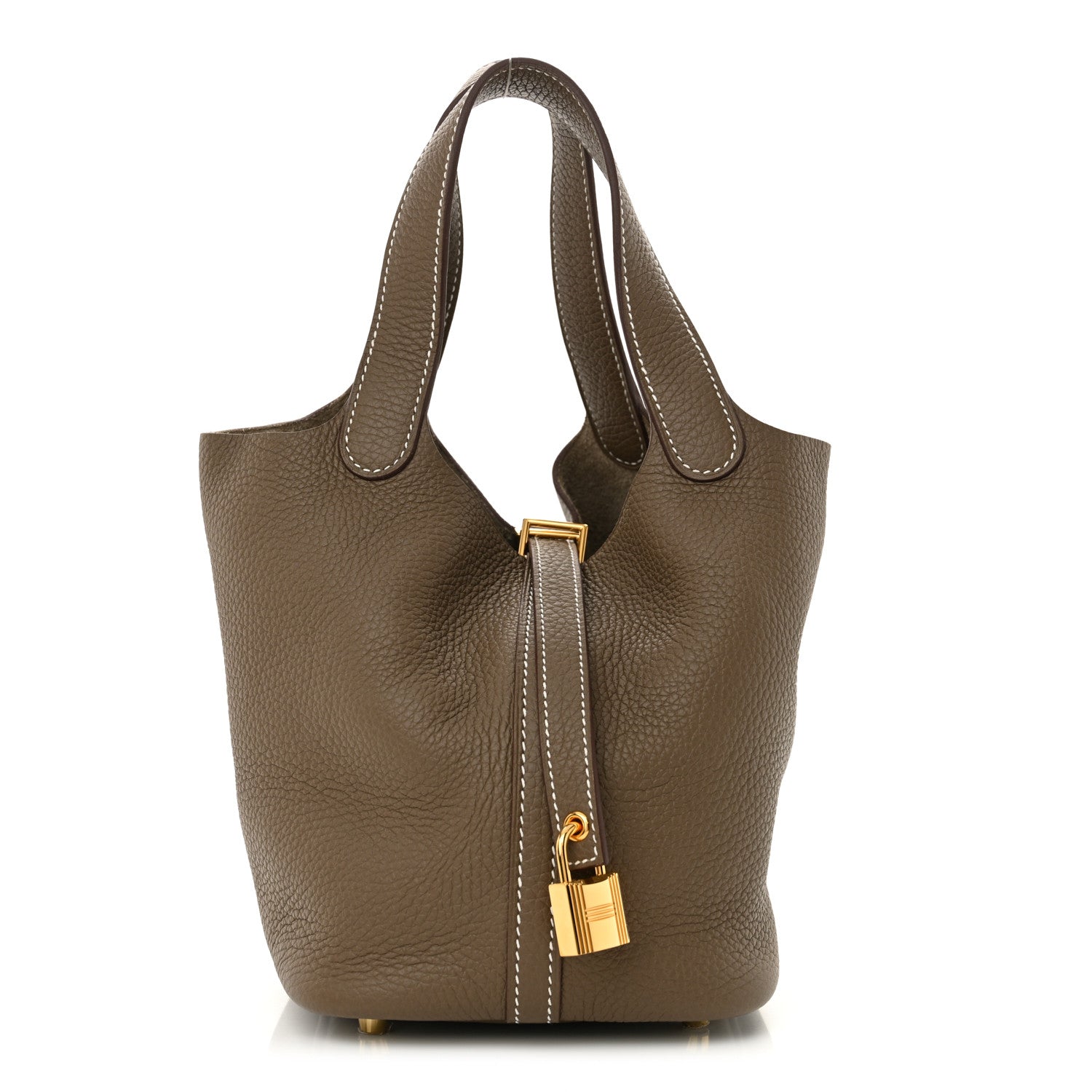Hermes Taurillon Clemence Picotin Lock 18 PM Etoupe 1 of 11