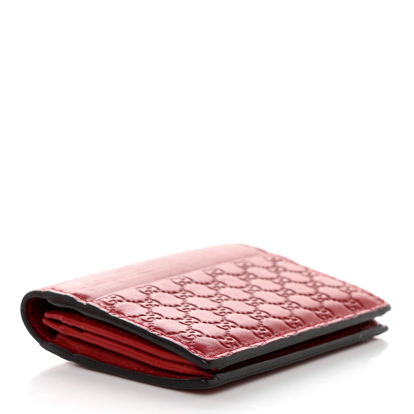 Guccissima Card Case Wallet Red