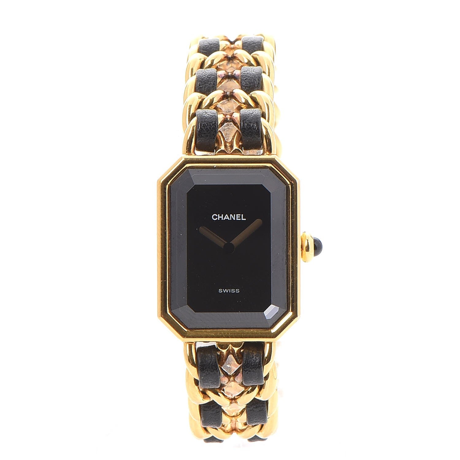 Chanel Stainless Steel Lambskin 20mm Chain Premiere Quartz Watch Gold S 1 of 8